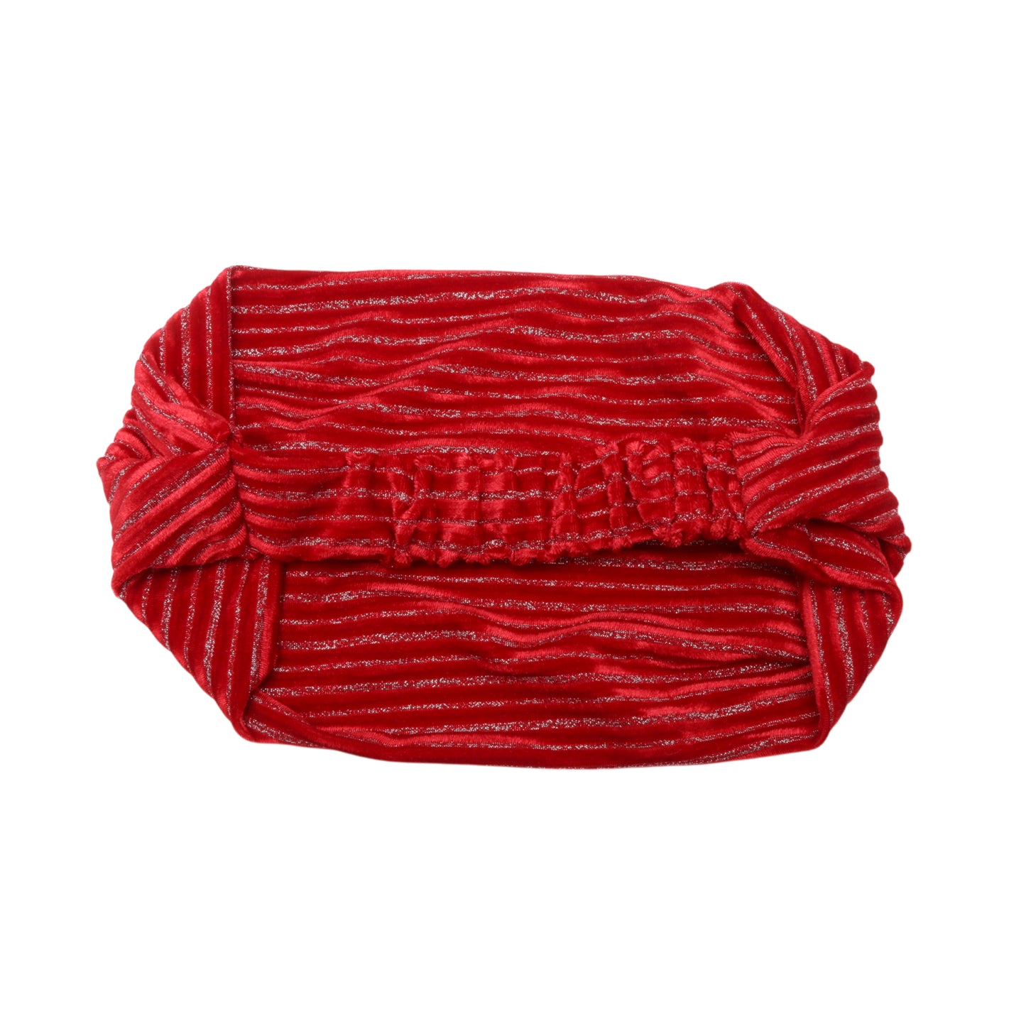 Horizontal Stripes Wide Fabric Headband for Women Red 1 Pc