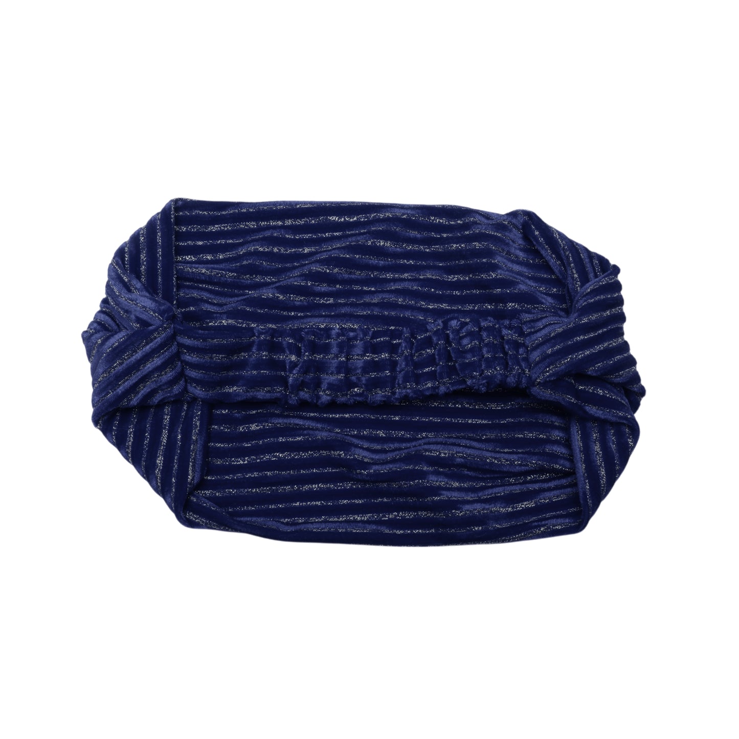 Horizontal Stripes Wide Fabric Headband for Women Navy Blue 1 Pc