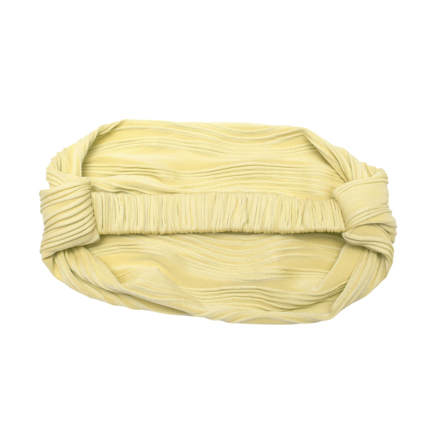 Wide Solid Texture Headband for Women Yellow 1 Pc