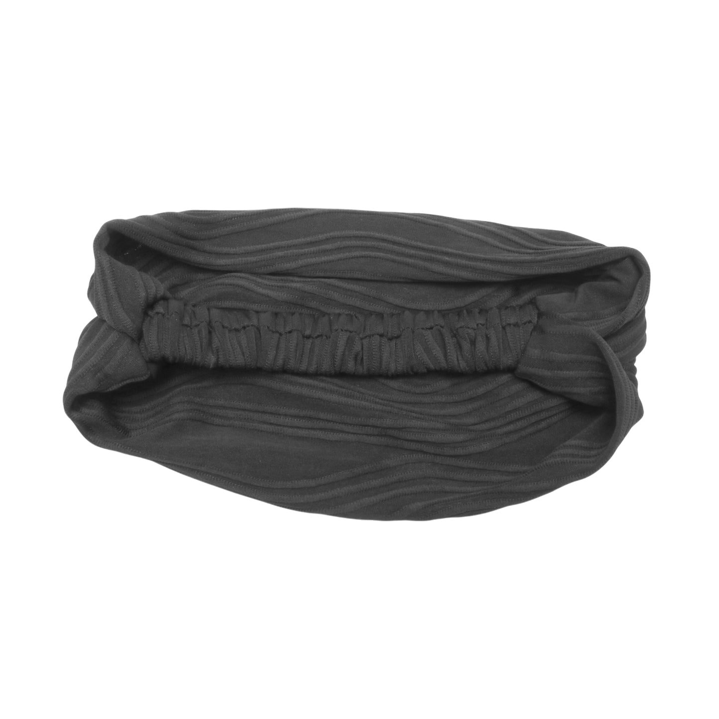 Wide Solid Texture Headband for Women Black 1 Pc