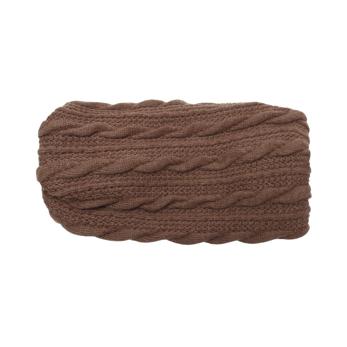 Cable Knitted Wide Headband for Women, Coffee Color 1 Pc