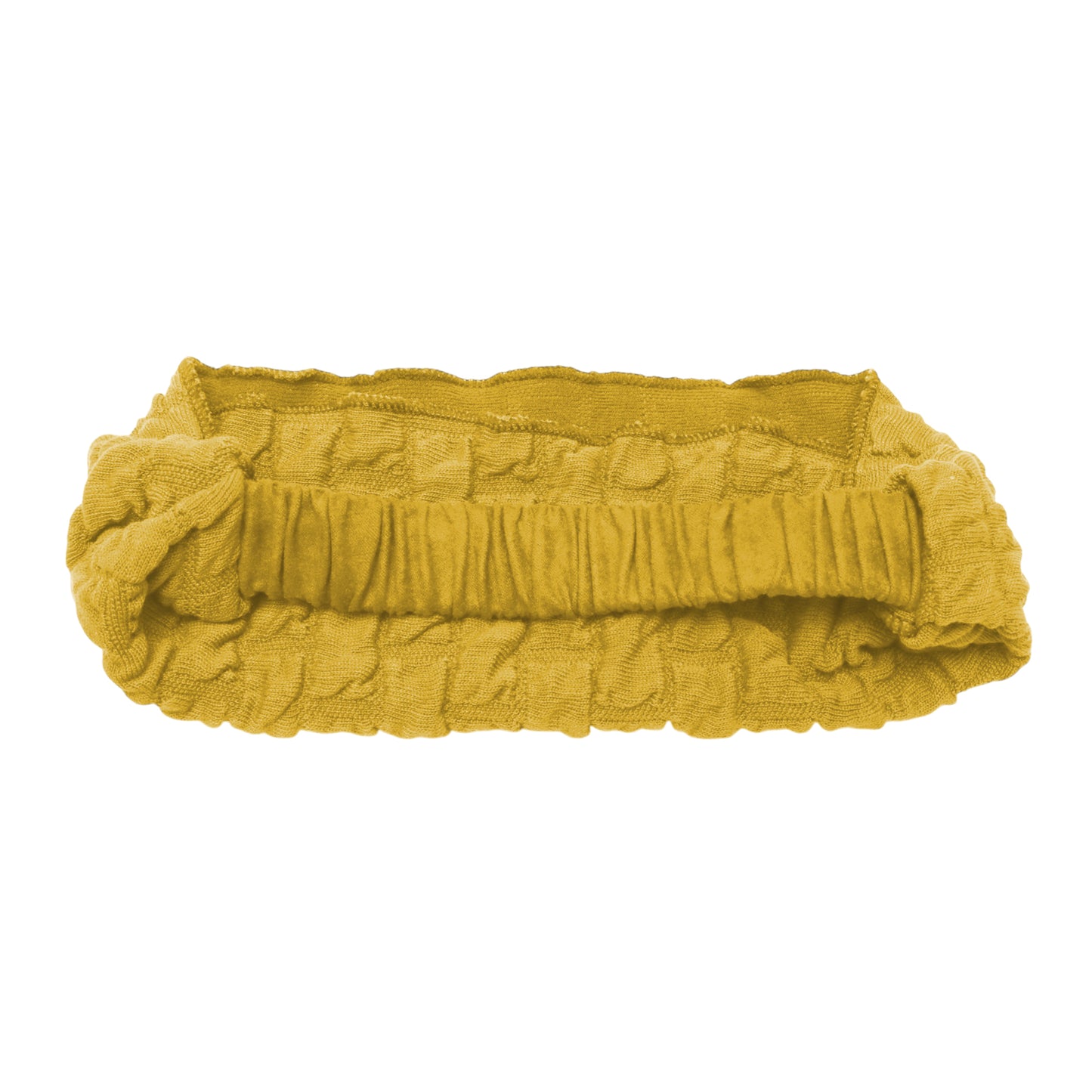 Elastic Texture Wide Headband for Women Yellow 1 Pc