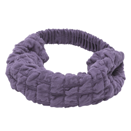 Elastic Texture Wide Headband for Women Purple 1 Pc
