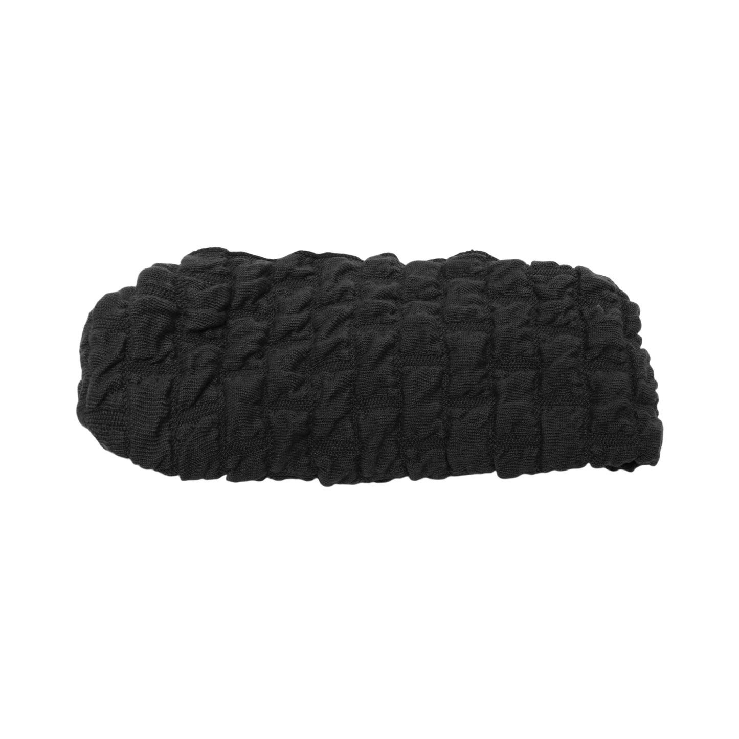 Elastic Texture Wide Headband for Women Black 1 Pc