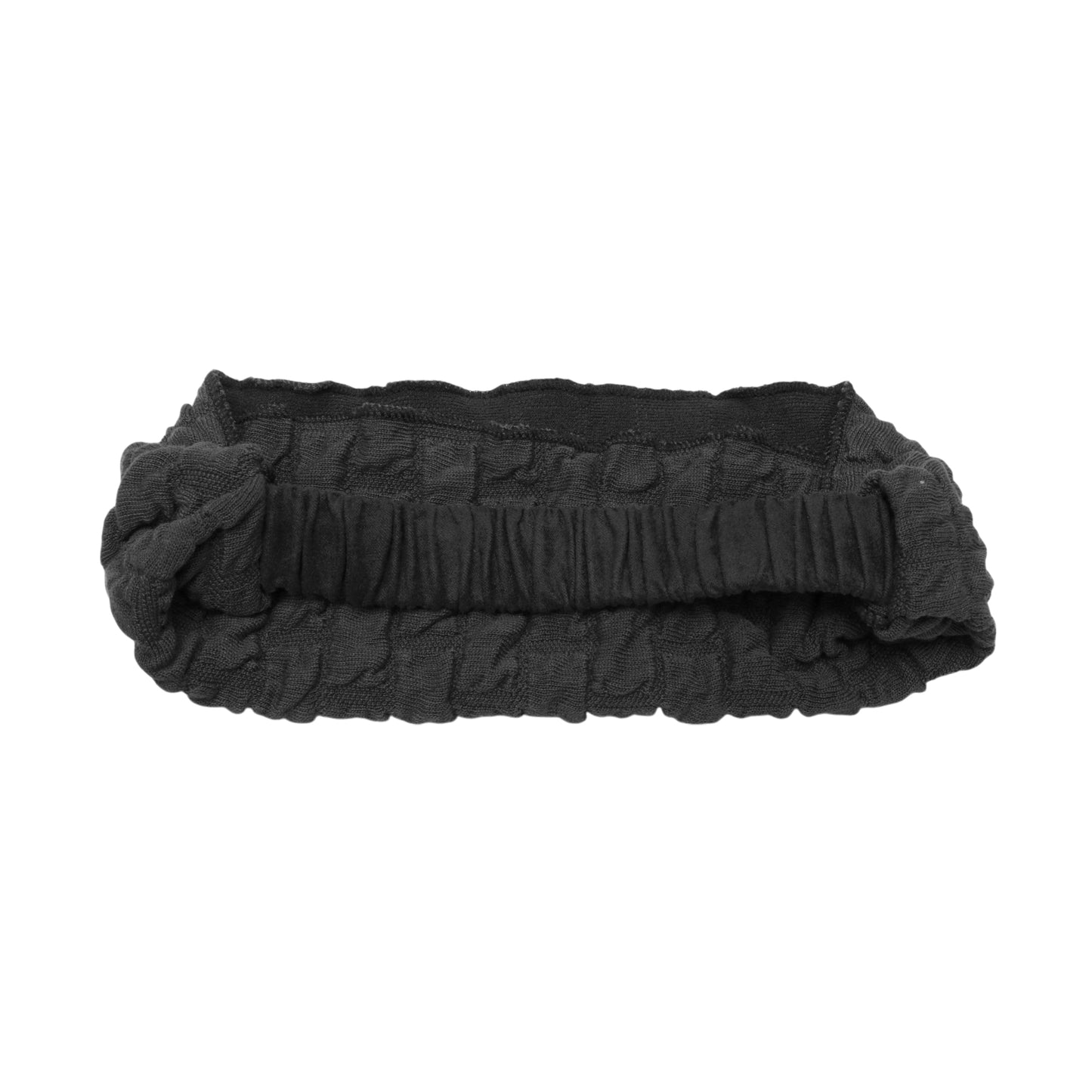 Elastic Texture Wide Headband for Women Black 1 Pc