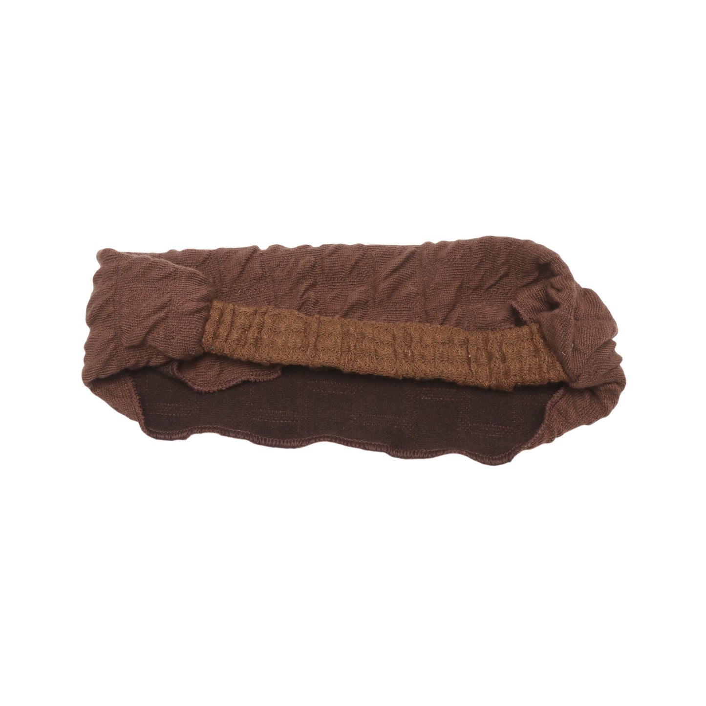 Elastic Texture Wide Headband for Women Coffee Color 1 Pc