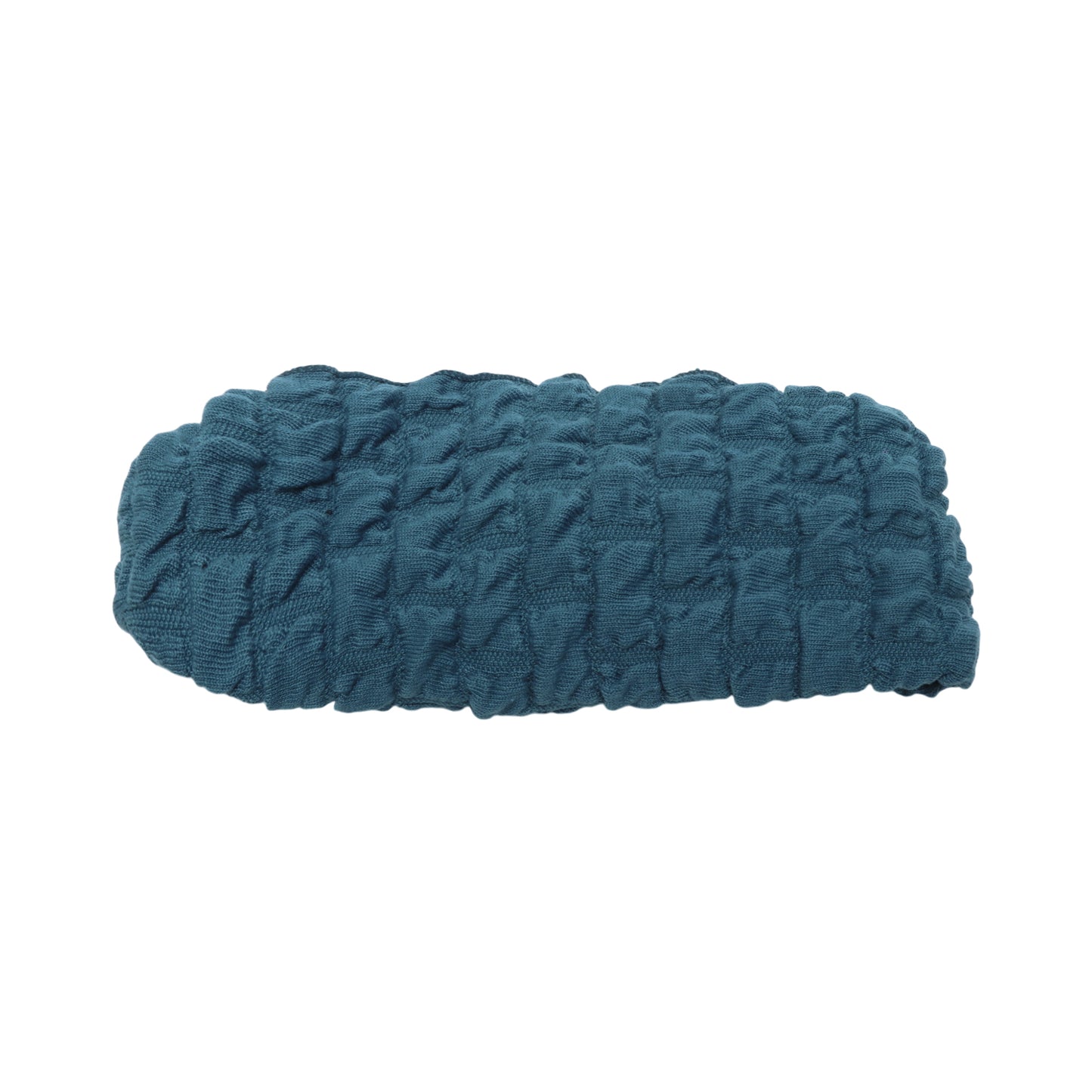 Diadema ancha con textura elástica para mujer, color azul lago, 1 unidad