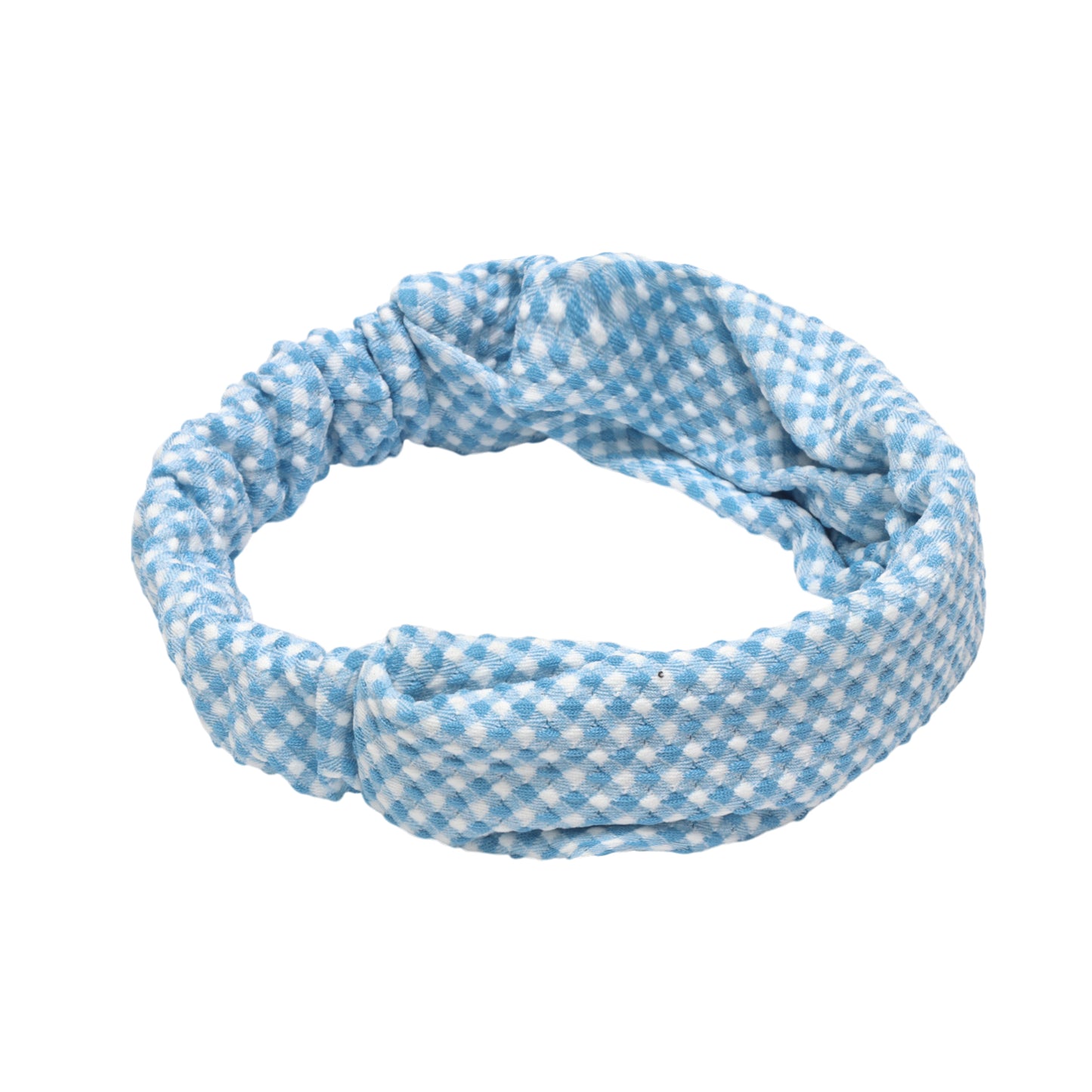 Diadema de rombos para niña, ancha, de tela, color azul, 1 unidad