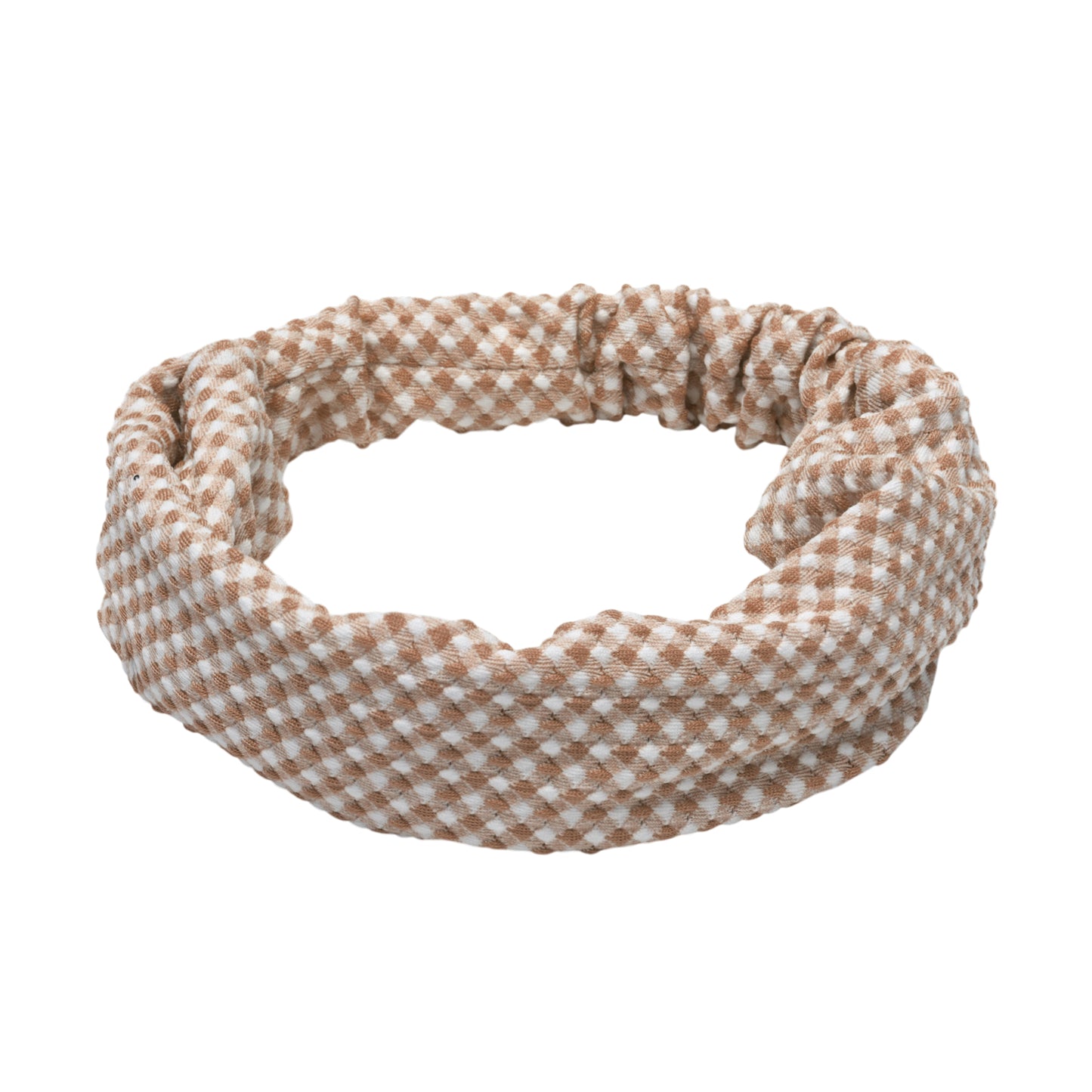 Diadema de rombos para niña, ancha, de tela, color caqui, 1 unidad