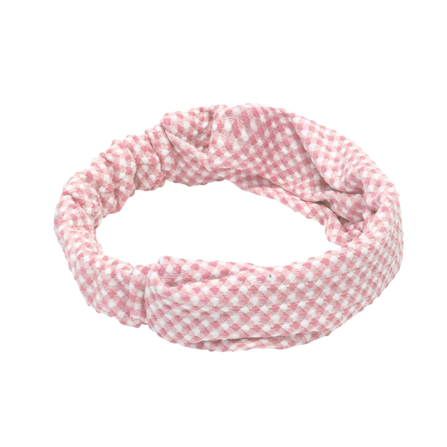Diadema de rombos para niña, ancha, de tela, color rosa, 1 unidad