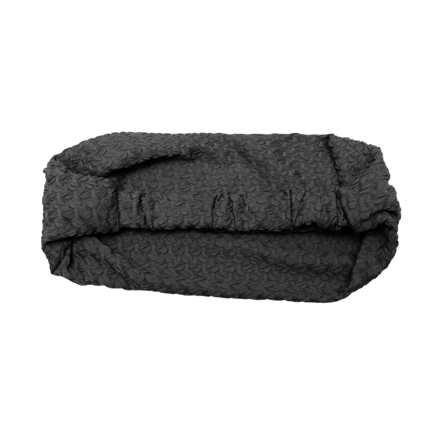 Diadema ancha de encaje de doble capa para mujer, color negro, 1 unidad