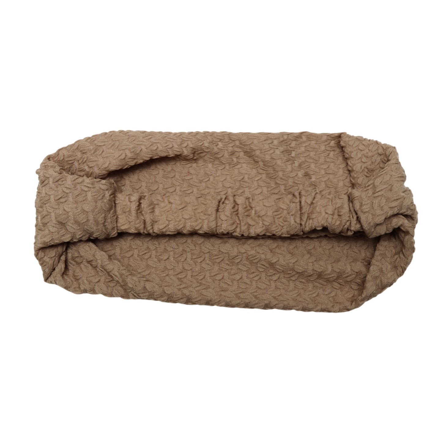 Lace Double Layer Wide Headband for Women Coffee Color 1 Pc