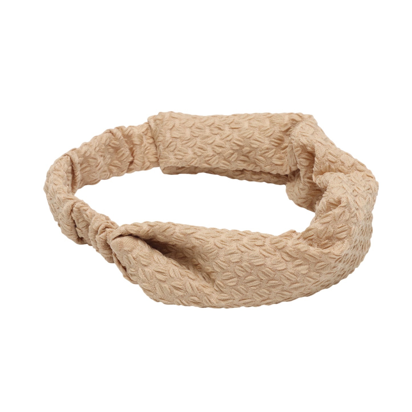 Diadema ancha de doble capa de encaje para mujer, color caqui, 1 pieza
