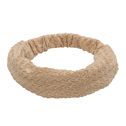 Lace Double Layer Wide Headband for Women Khaki 1 Pc