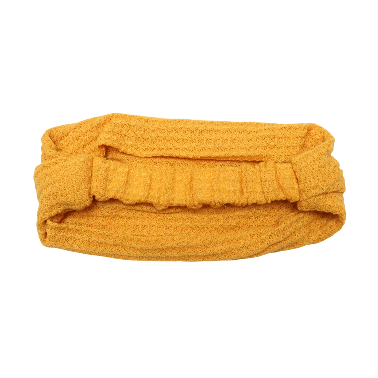 Wide Solid Textured Headband for Women Yellow 1 Pc