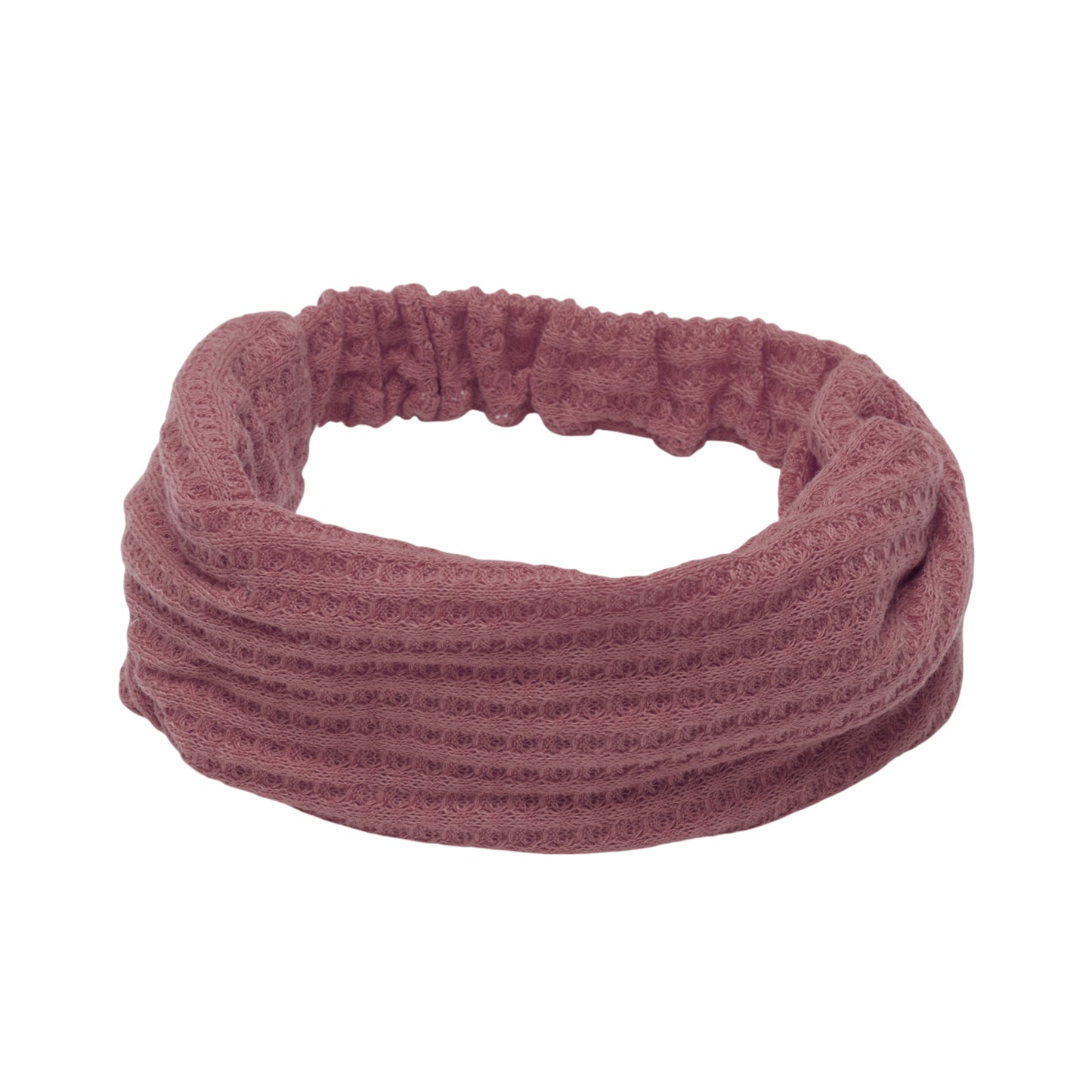Diadema ancha con textura sólida para mujer, color rosa camafeo, 1 unidad