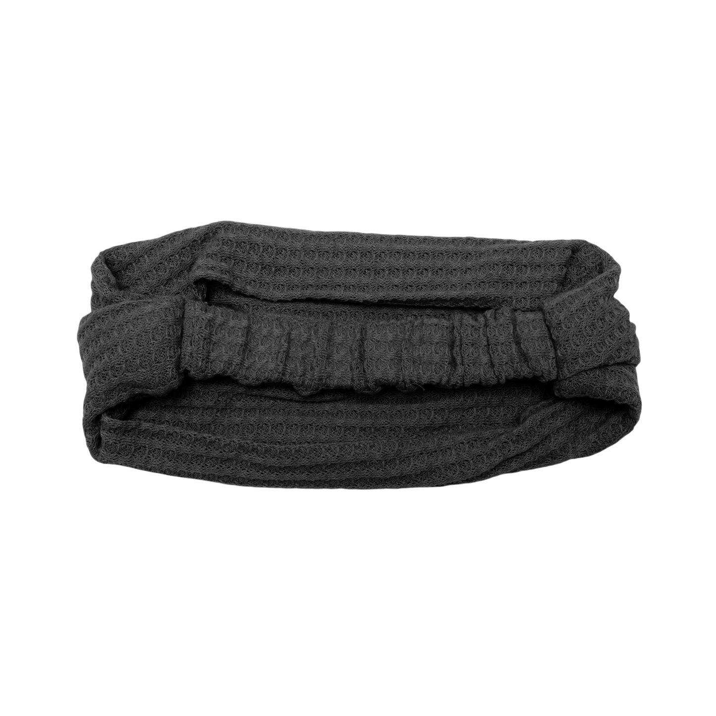Wide Solid Textured Headband for Women Black 1 Pc