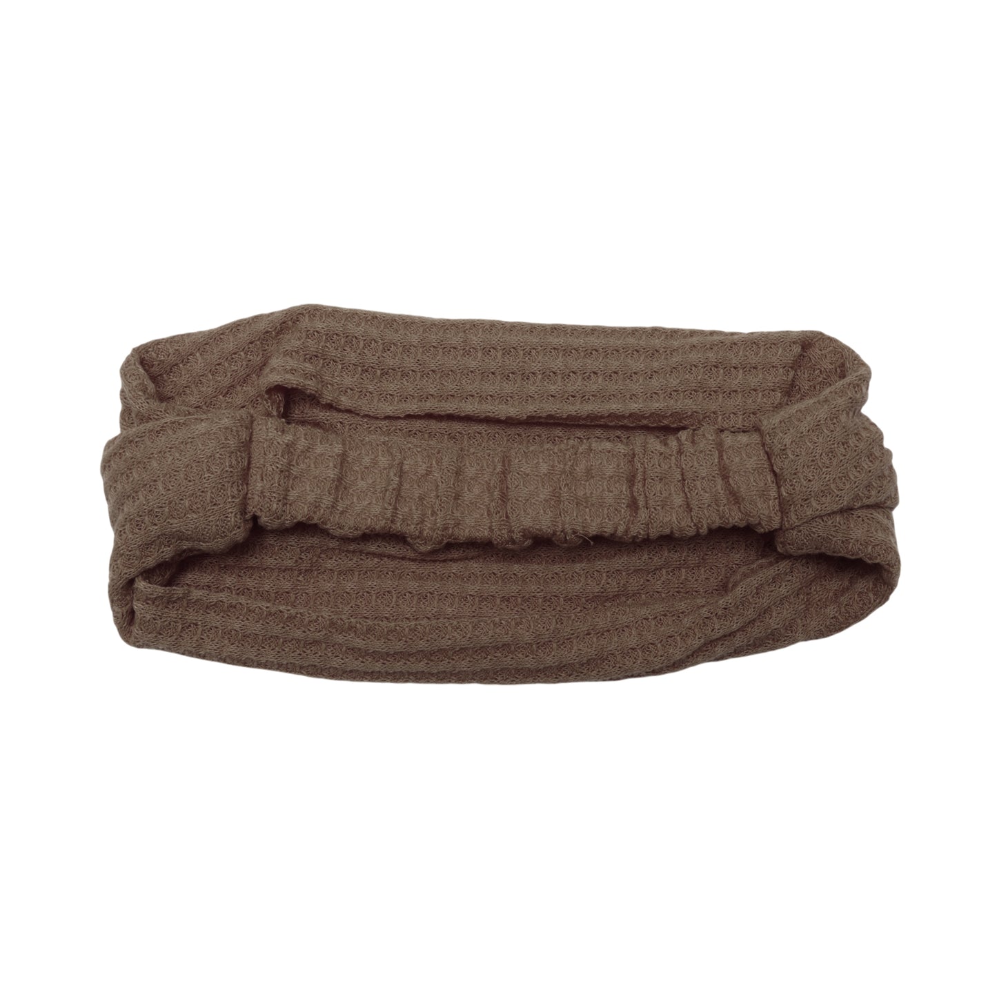 Wide Solid Textured Headband for Women Coffee Color 1 Pc