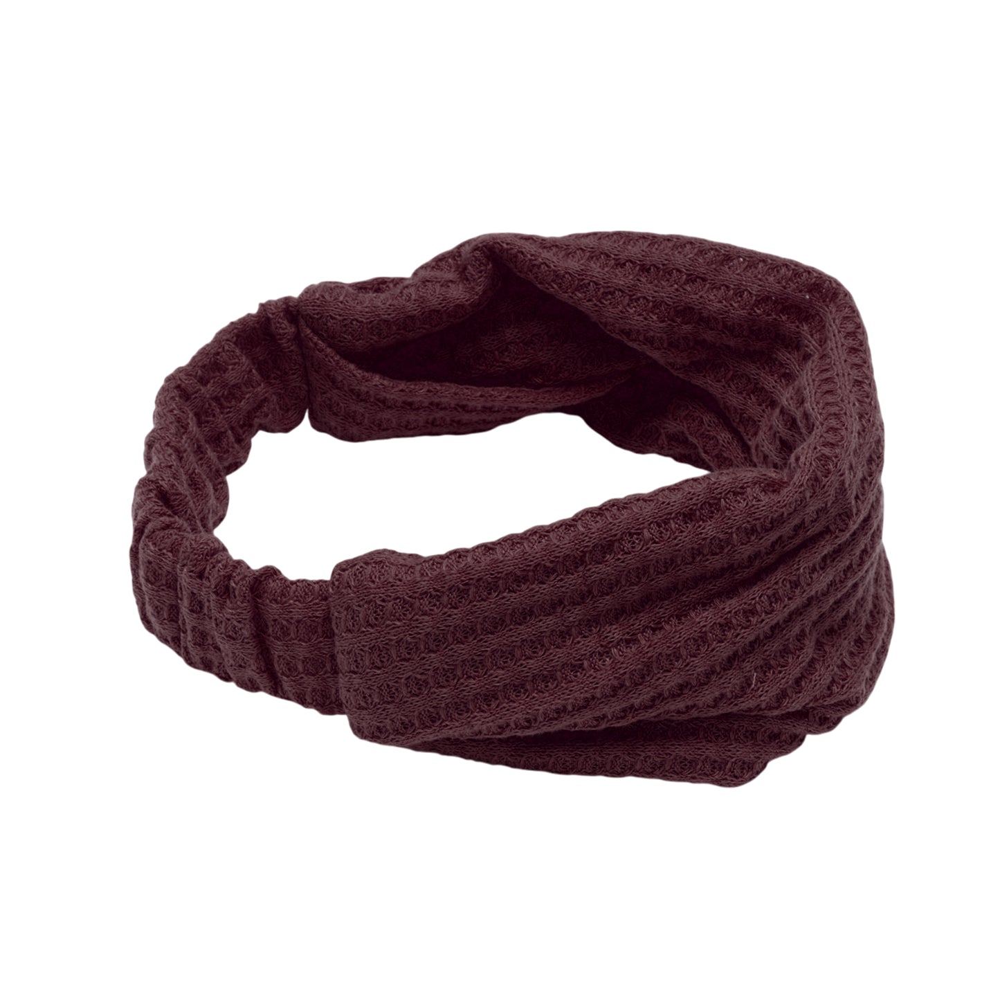 Diadema ancha con textura sólida para mujer, color rojo, 1 unidad