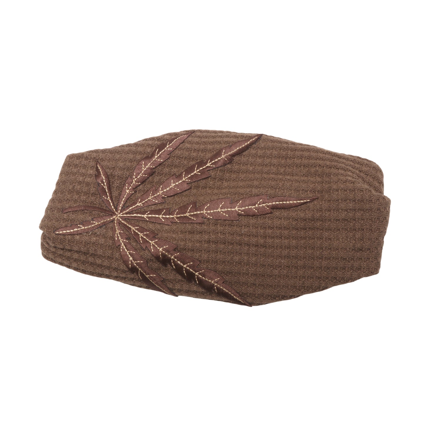Diadema ancha con estampado de hojas para mujer, color café, 1 unidad