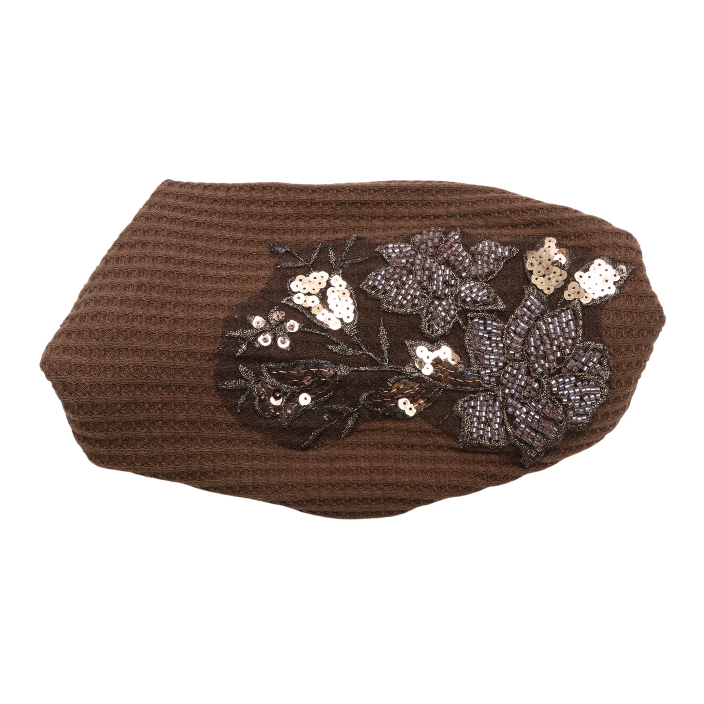 Diadema ancha con estampado de flores de rosa para mujer, color café, 1 pieza