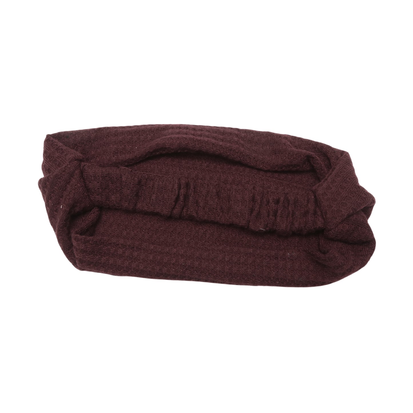 Rose Flower Pattern Wide Headband for Women, Dark Red Silver Tone 1 Pc