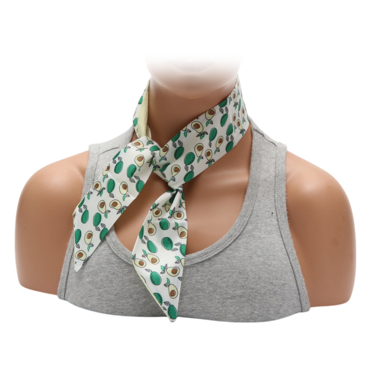 Fruit Print Long Ribbon Headband for Women Green 1 Pc