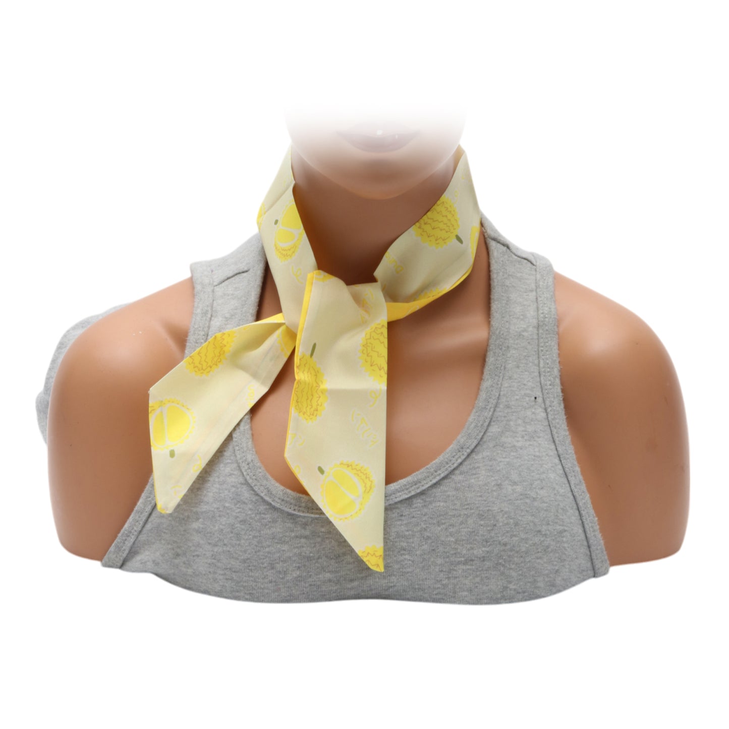 Diadema larga con estampado de frutas para mujer, color amarillo claro, 1 unidad