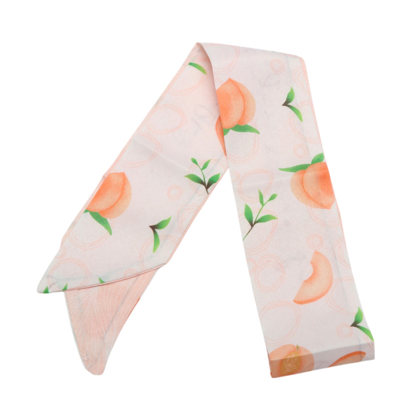 Fruit Print Long Ribbon Headband for Women Pink 1 Pc