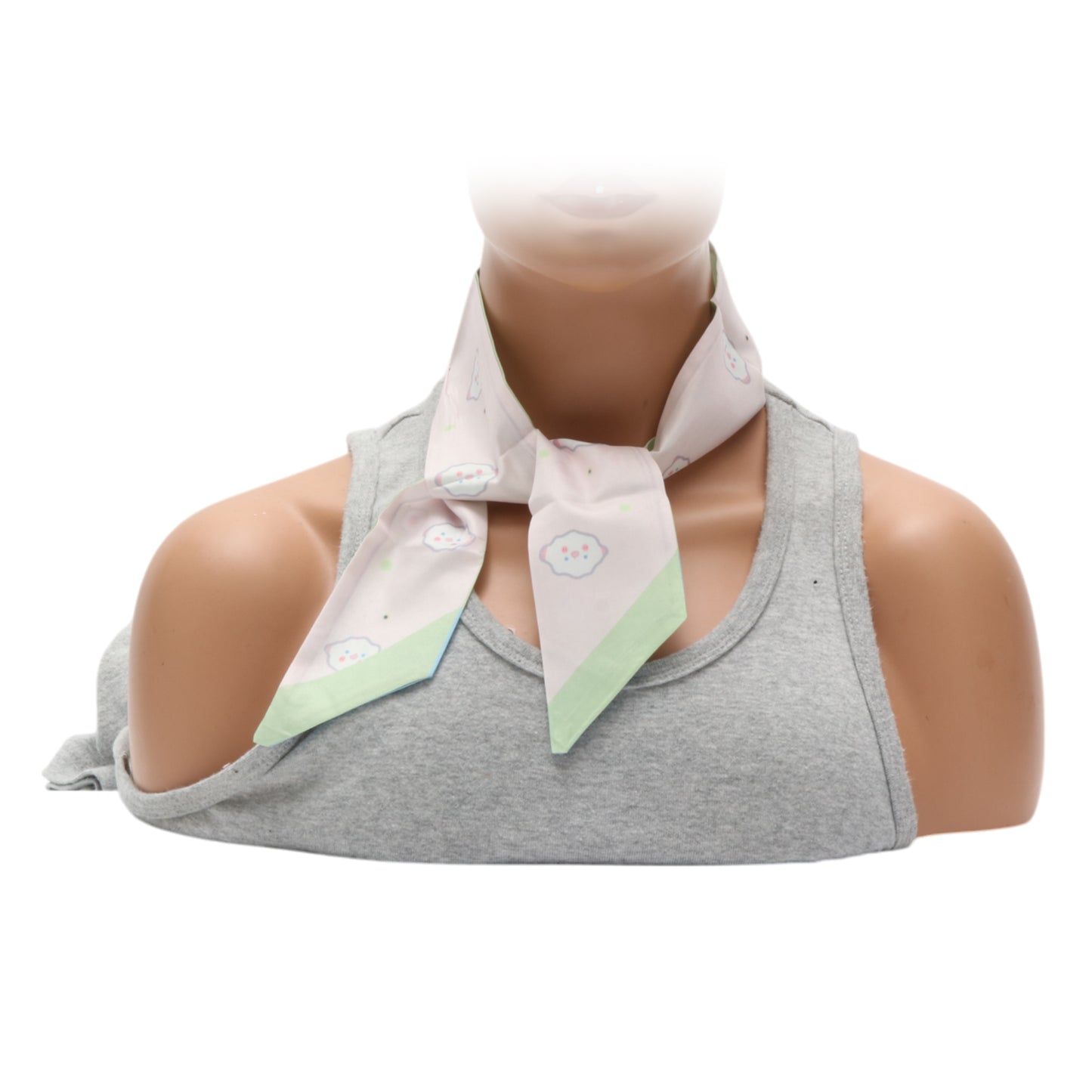 Clouds Long Ribbon Headband for Women Pink Green 1 Pc