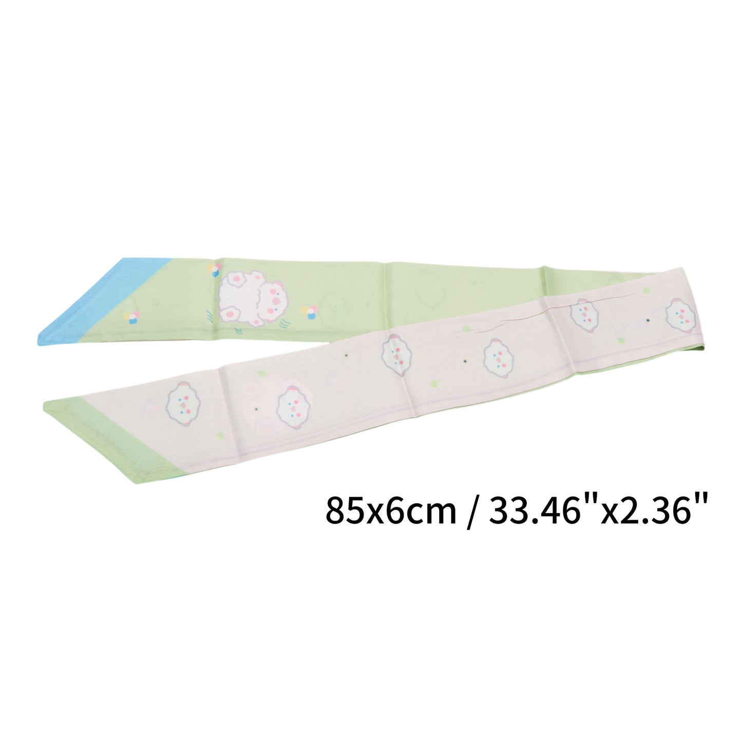 Clouds Long Ribbon Headband for Women Pink Green 1 Pc