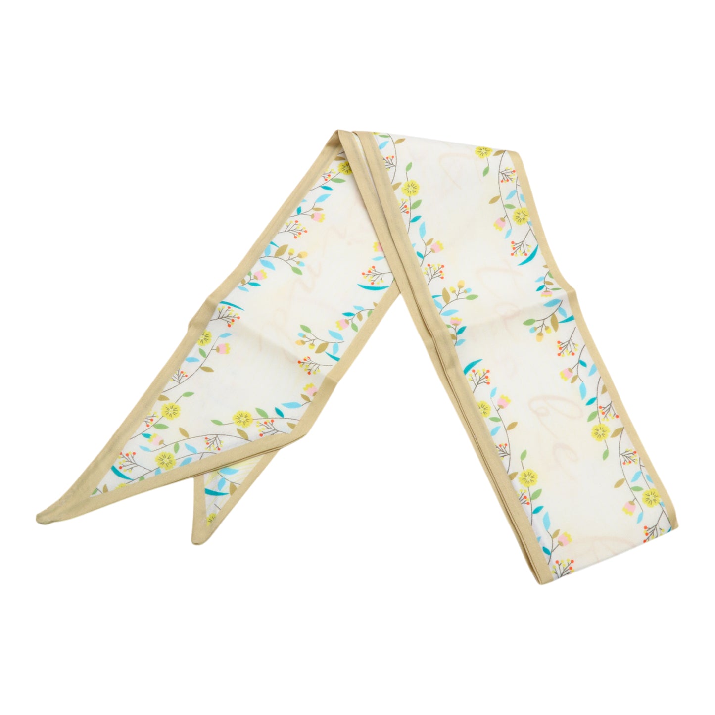 Diadema larga con lazo floral para mujer, color amarillo, 1 unidad