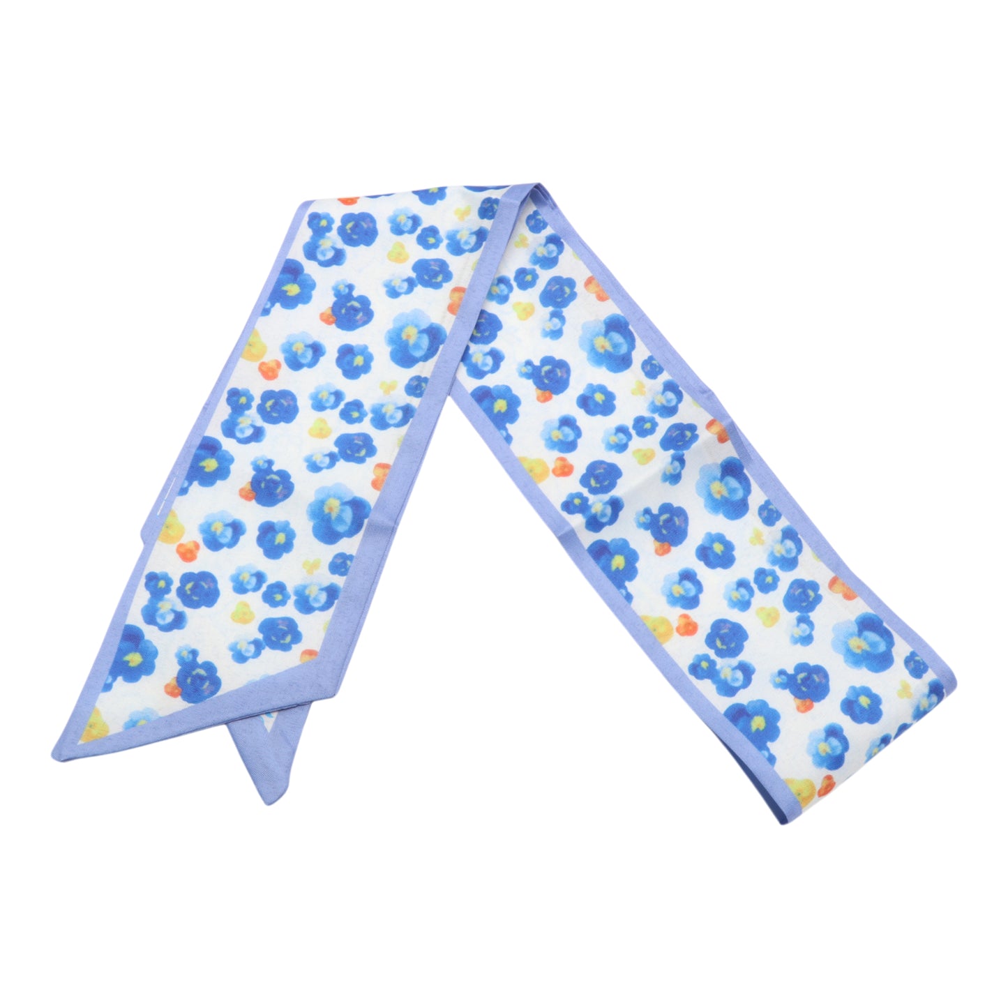 Plum Blossom Long Ribbon Headband for Women Blue 1 Pc