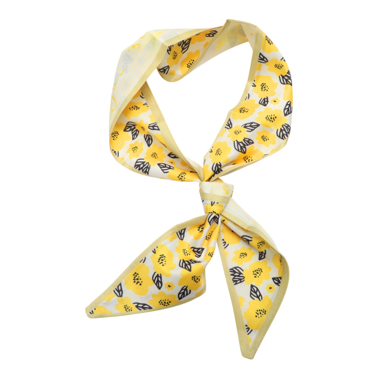 Flower Long Ribbon Headband for Women Yellow 1 Pc