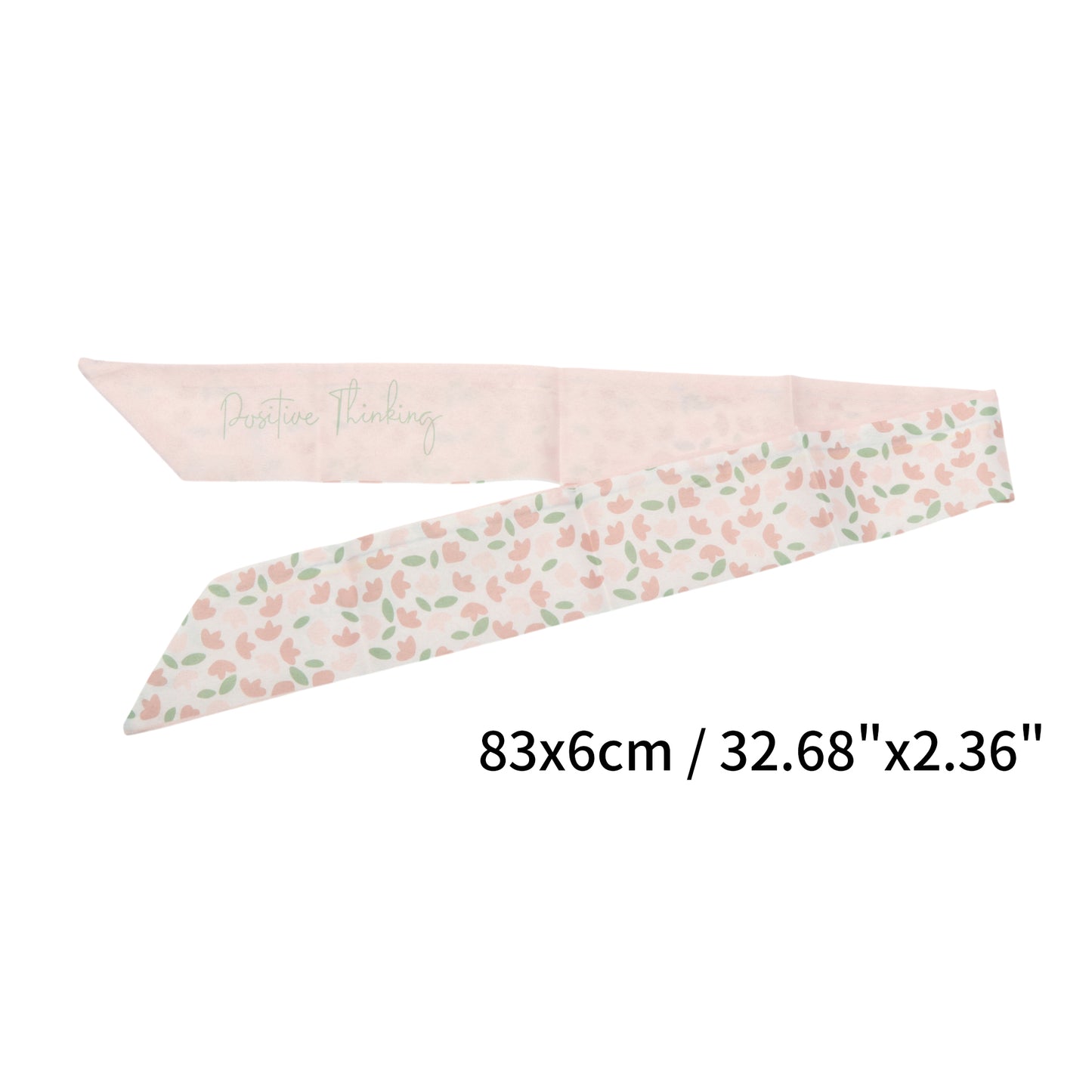 Ditsy Floral Long Ribbon Headband for Women Pink 1 Pc