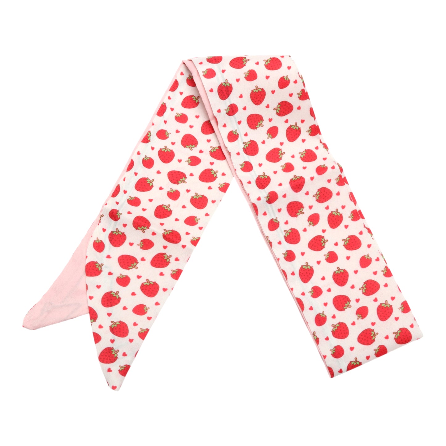 Fruit Long Ribbon Headband for Women Light Pink Red 1 Pc