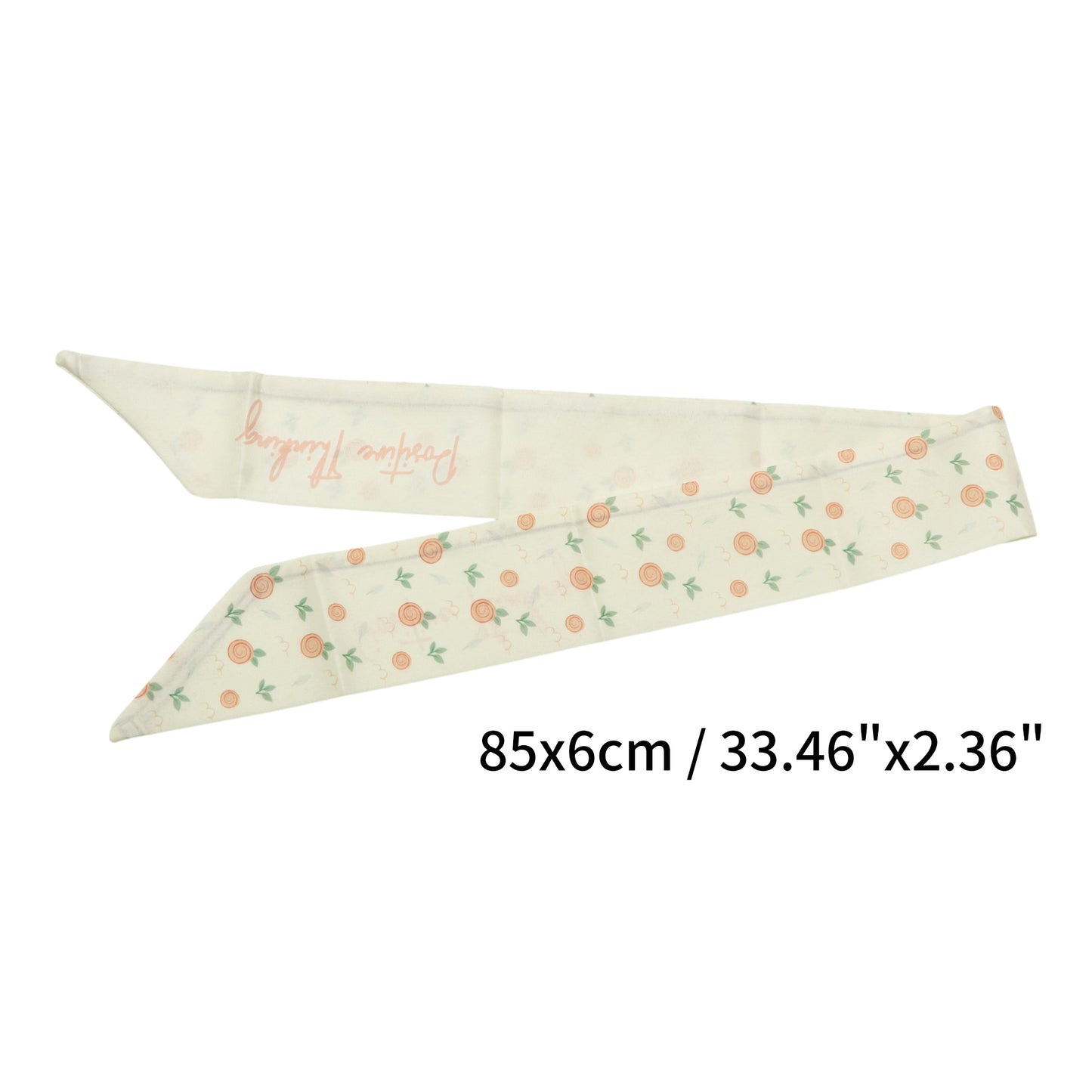 Diadema larga con lazo de frutas para mujer, color rosa claro y blanco, 1 unidad