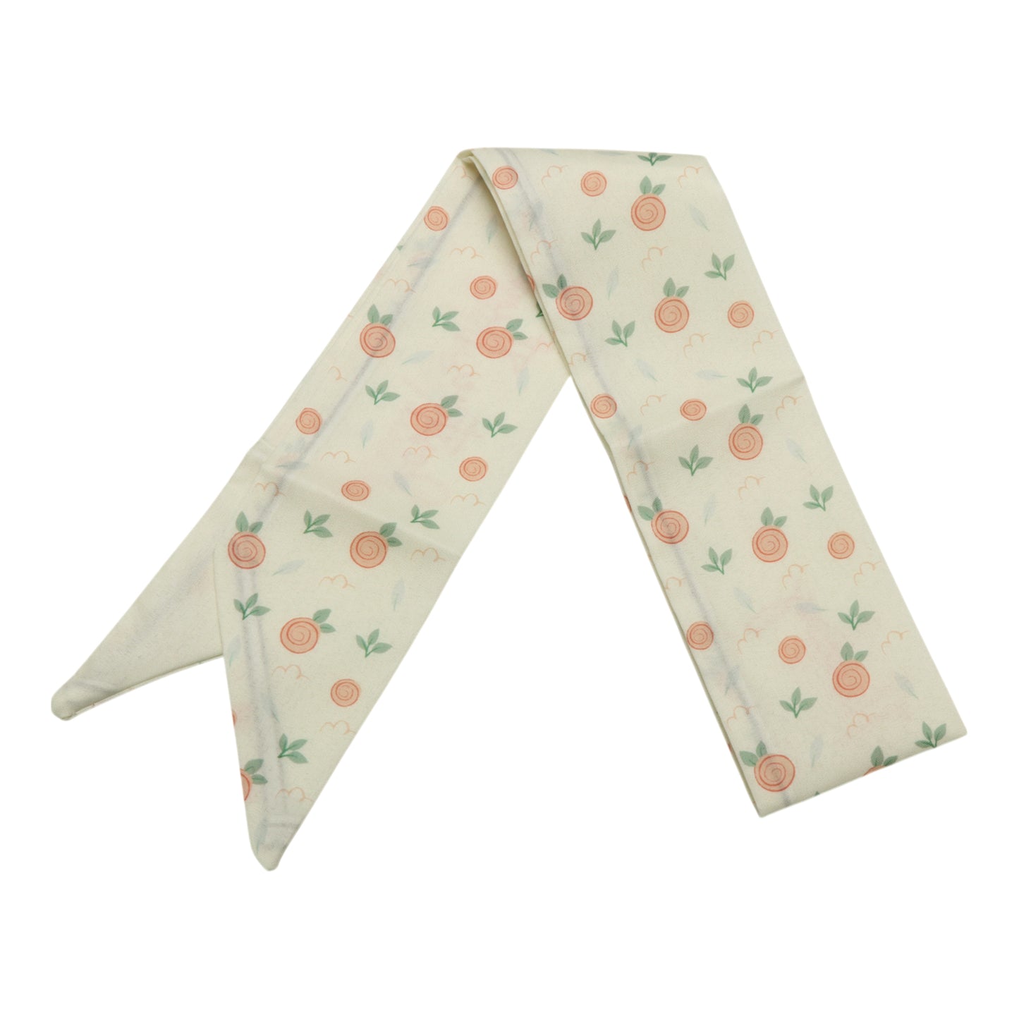 Diadema larga con lazo de frutas para mujer, color rosa claro y blanco, 1 unidad