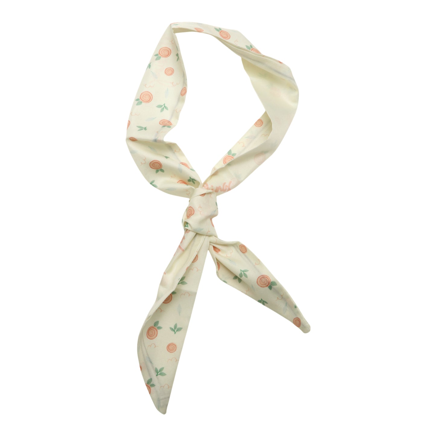 Diadema larga con lazo de frutas para mujer, color rosa claro y blanco, 1 unidad