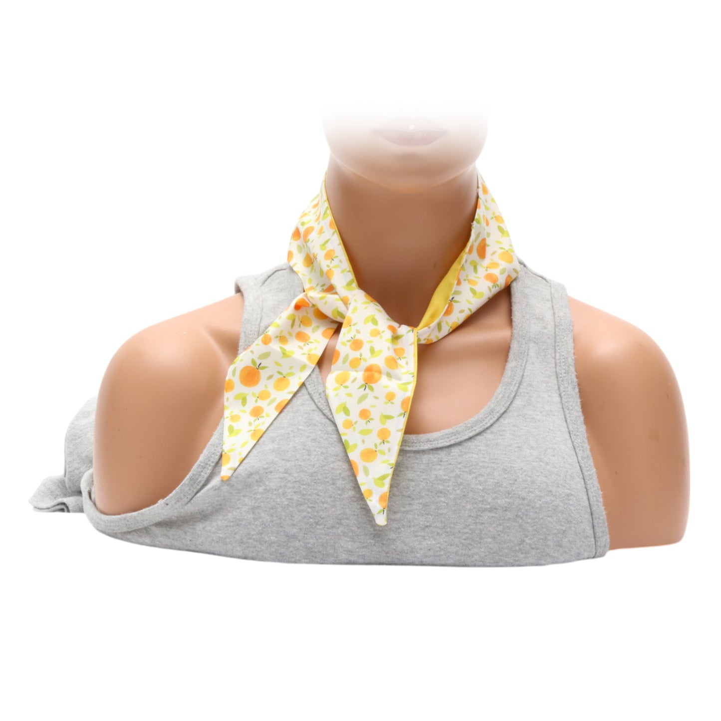 Diadema larga con lazo de frutas para mujer, color amarillo, 1 unidad