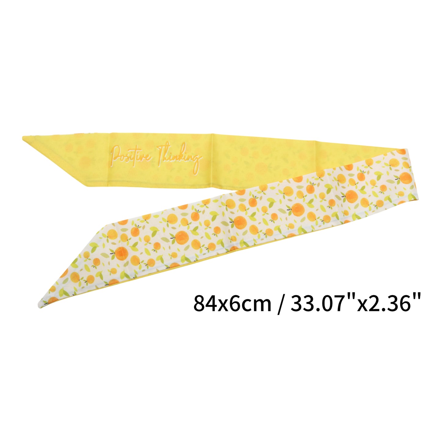 Diadema larga con lazo de frutas para mujer, color amarillo, 1 unidad