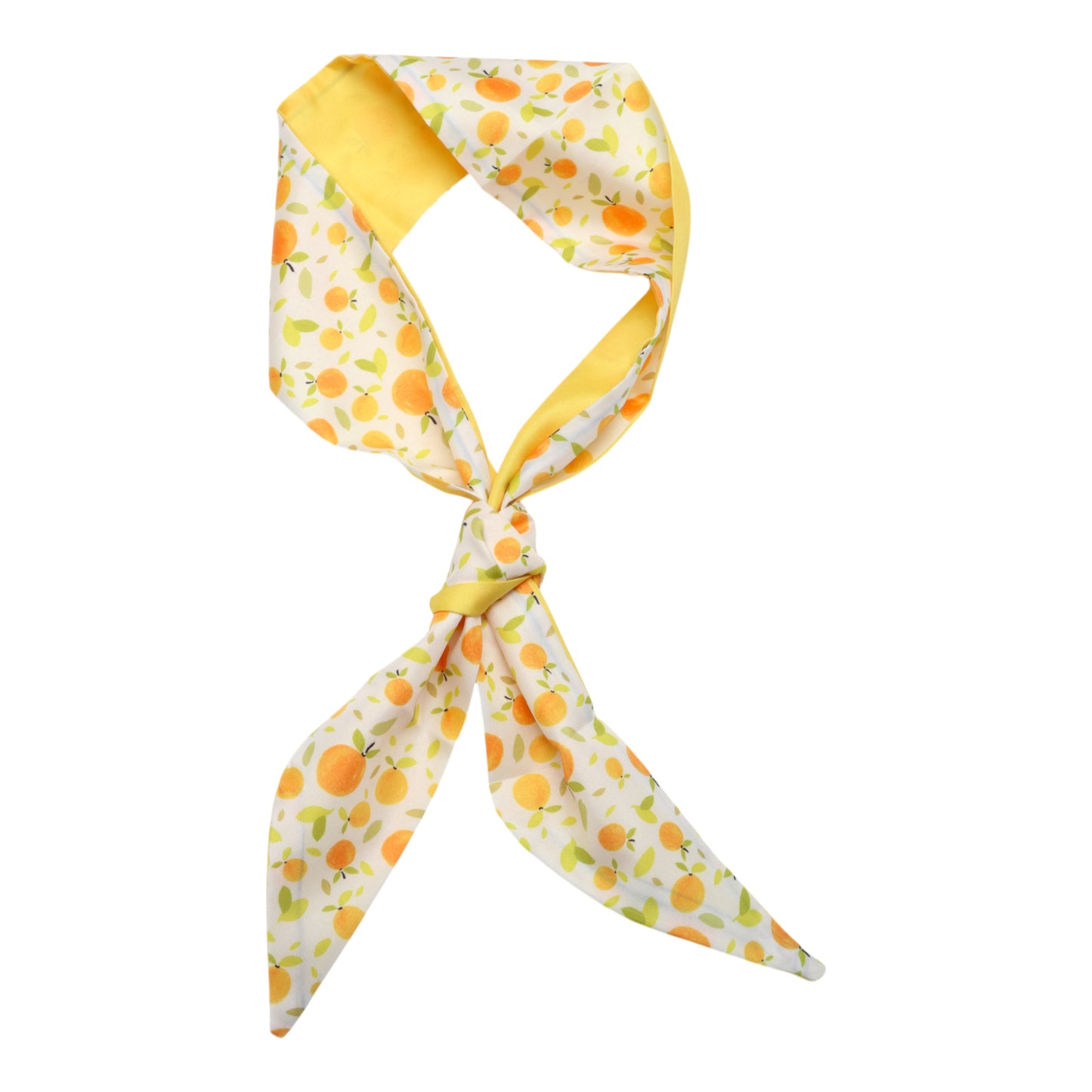 Diadema larga con lazo de frutas para mujer, color amarillo, 1 unidad