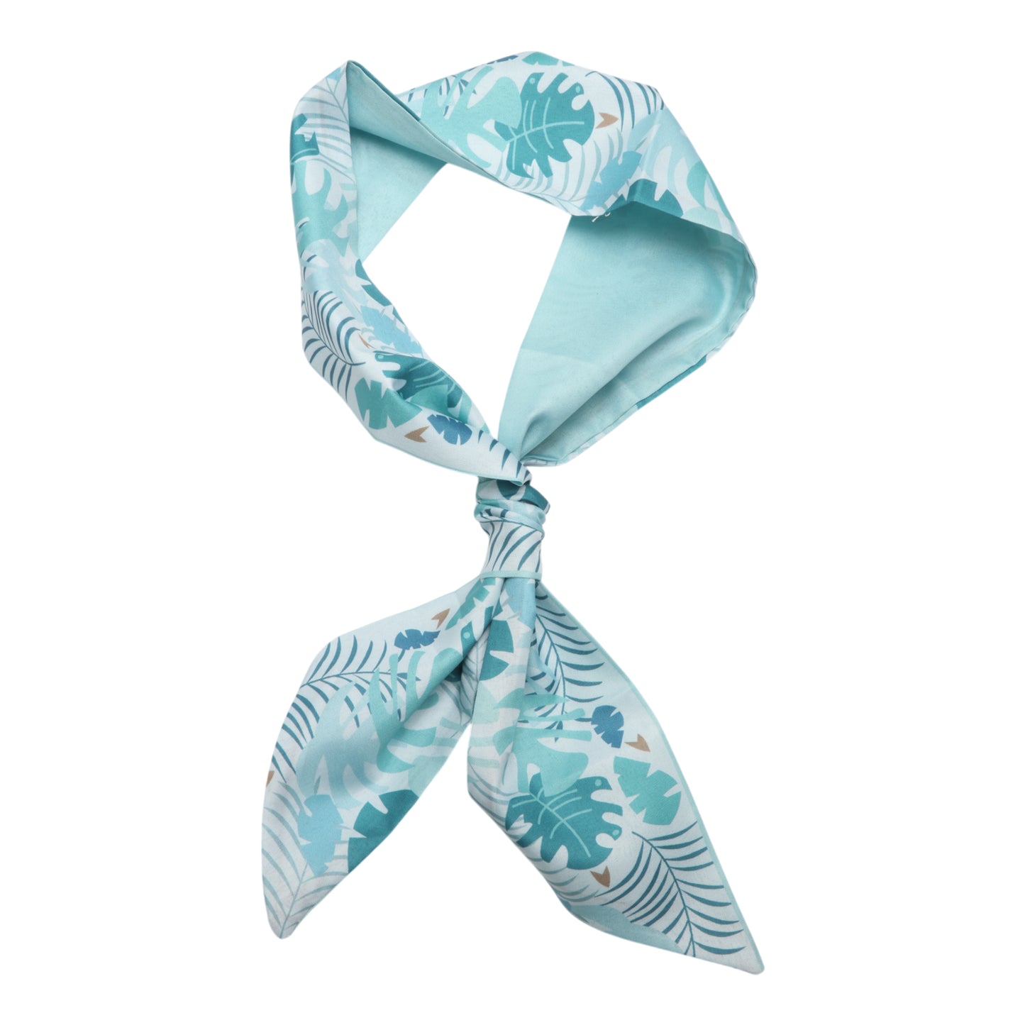 Diadema larga con estampado de hojas para mujer, color azul, 1 unidad