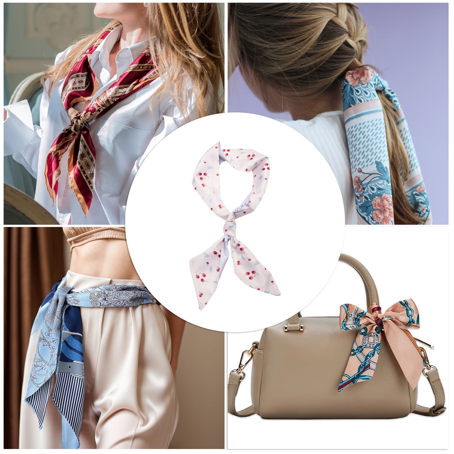 Long Ribbon Leaves Pattern Headband for Women Light Pink 1 Pc