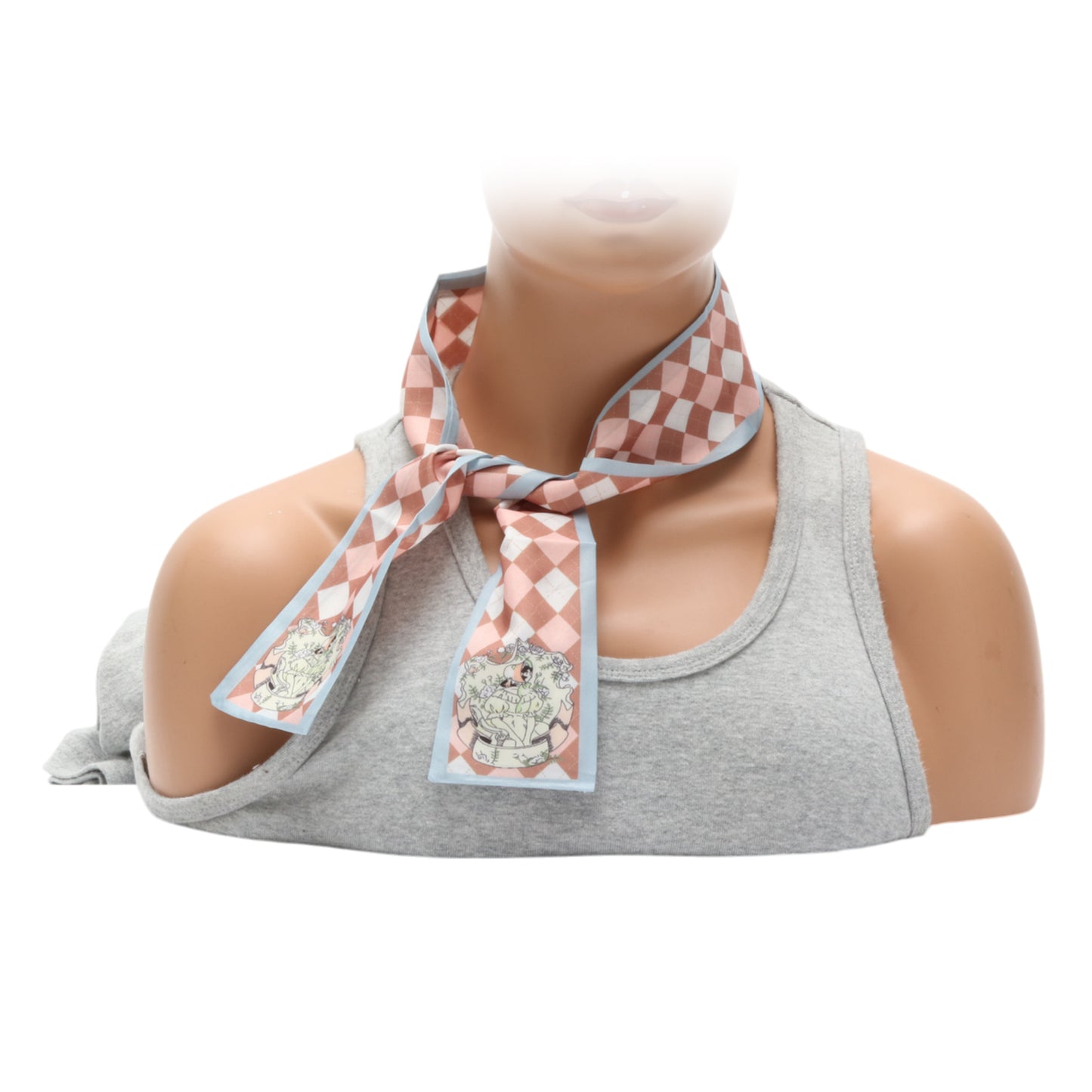 Diadema con figura de rombos para mujer, azul y rosa, 1 unidad
