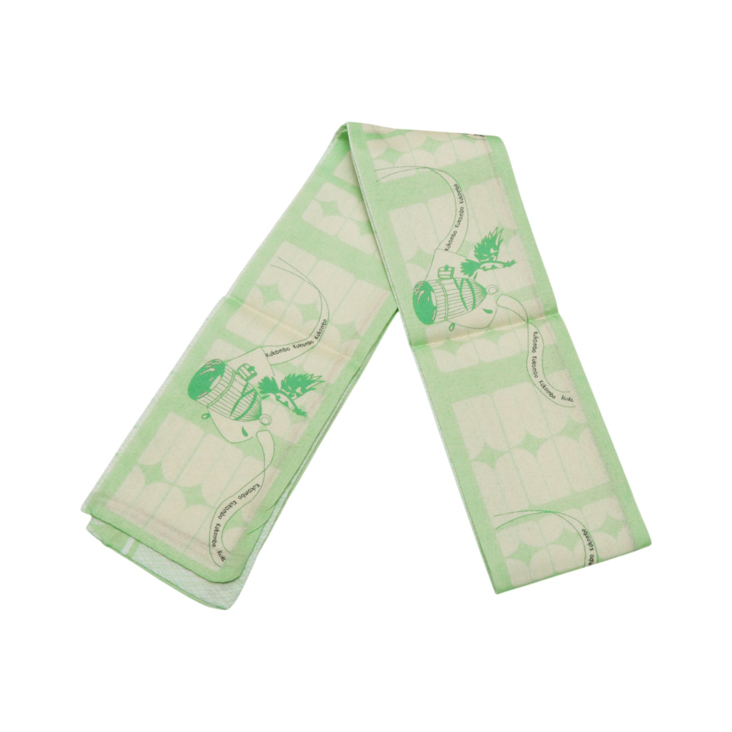 Bird Cage Long Ribbon Headband for Women Light Green 1 Pc