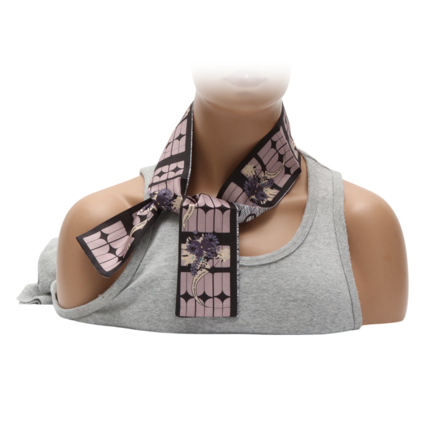 Diadema larga con lazo para mujer, color negro y morado claro, 1 unidad
