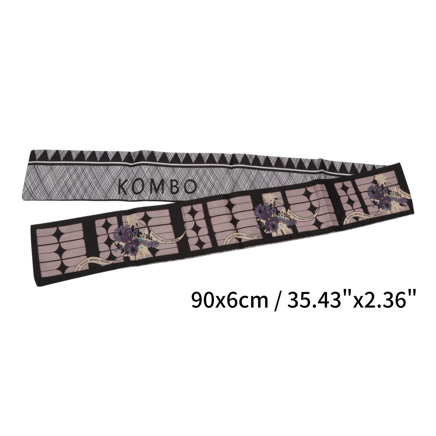 Diadema larga con lazo para mujer, color negro y morado claro, 1 unidad