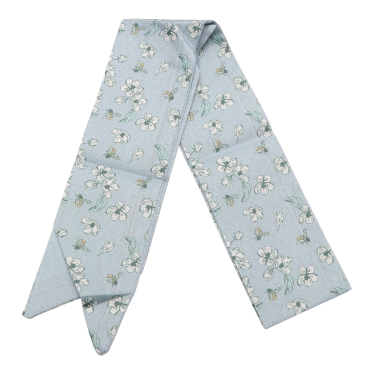 Flowers Long Ribbon Headband for Women Light Blue 1 Pc