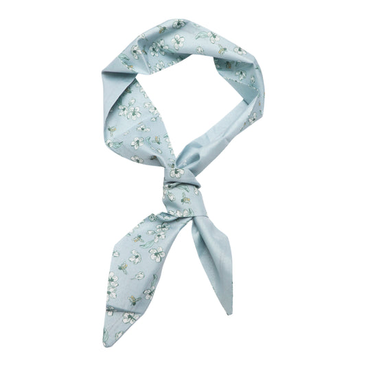 Diadema larga con flores para mujer, color azul claro, 1 unidad